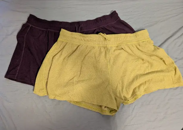 Parade Lot Of 2 Waffle Shorts Women's XL Yellow/Magenta Red - Image 1