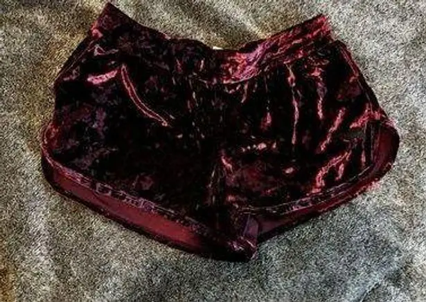 Victoria's Secret Victoria secret Pink Burgundy Velvet Sleep Shorts 