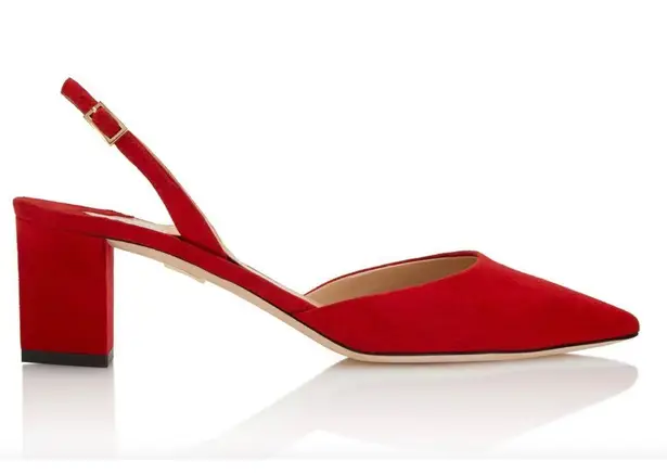 Tamara Mellon Liaison 55 Slingback Pumps in Red Suede