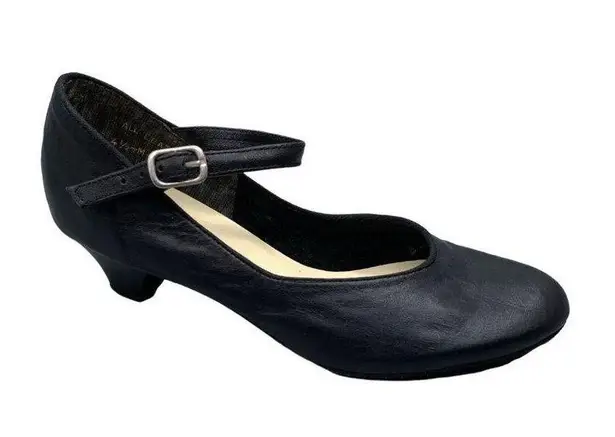 So Danca Character Dance Shoes Theatre Folk Black Teen Size 4.5 Leather CH02