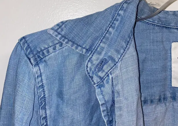 American Eagle PRE OWNED  Blue Button Down Collared Top XS thumbnail 6