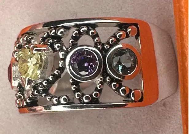 925 Sterling Silver Ring Natural Gemstone Jewelry Size 8