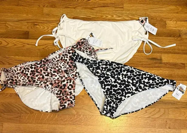 Time and Tru Womens 3X 24W 26W Plus Size Swim Suit Bottom Bikini Bundle New White - Image 1