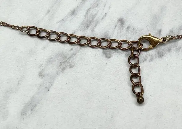 Gold Tone Faux Turquoise Trunk Up Good Luck Elephant Pendant Necklace