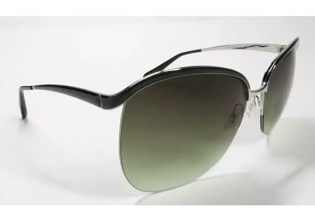 OLIVER PEOPLE LAMOUR OLIVE GRADIENT GREEN SILVER SUNGLASSES CASE AND DUSTER BAG