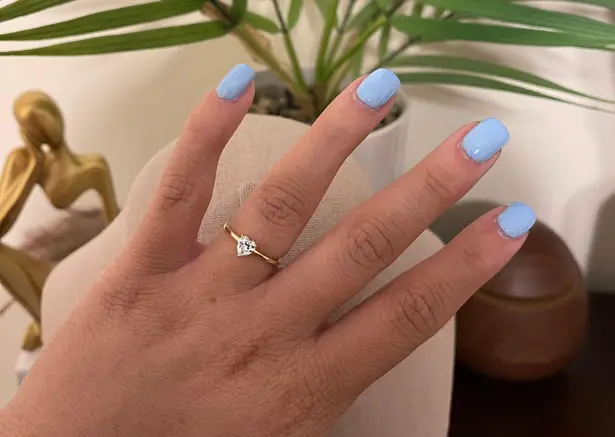 Sterling Silver SIZE 7 18kt Gold Plated 925 Dainty Heart Cubic Zirconia Sparkling Ring