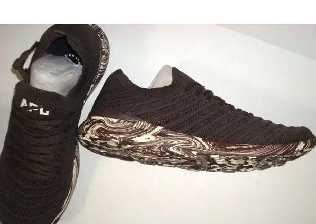 APL $270 Womens 11 Techloom Wave Chocolate Dark Brown Marble Sneakers Shoes Pris