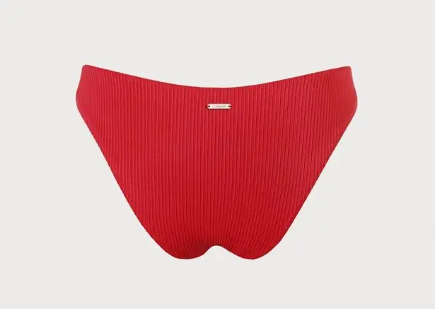 Berlook Red Solid Low Waisted Bikini BOTTOM ONLY 1130