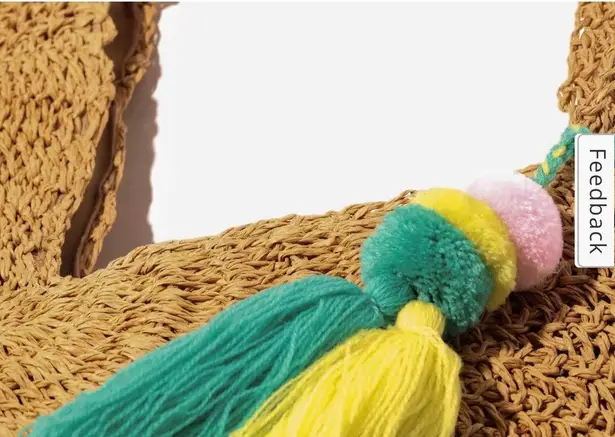 Crown Vintage Fortune Cookie Raffia Woven Boho Bohemian Tote Bag NWT Tan