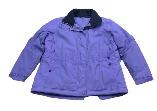 L.L. Bean Women’s Rugged Ridge Ski Jacket Full Zip Primaloft Purple Petite L Size undefined