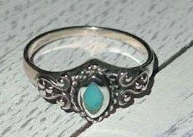 Sterling Silver and Turquoise ring new size 7.5