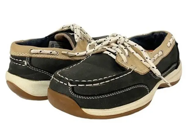 Rockport Works Women’s Sailing Club Slip Resistant Steel Toe Work Shoes Size 8 Blue