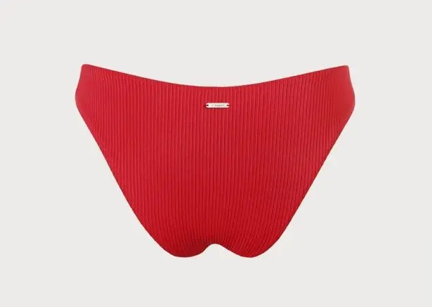 Berlook Red Twist Backless Bikini Top and Red Solid Low Waisted Bikini Bot 43 Size XL