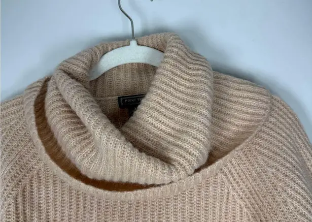J.Crew Point Sur Mohair & Wool Blend Ribbed Turtleneck Rib Knit Sweater Pale Peach Sz S - Image 5