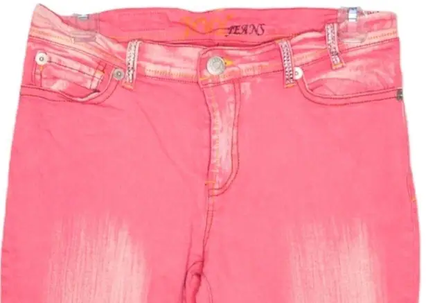 Y2K Pink Jeans Flare Denim Jeans Rhinestone Pockets Size undefined