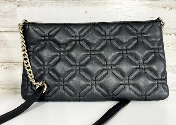 Kate Spade Presley Astor Court Black Quilted Leather Crossbody Bag