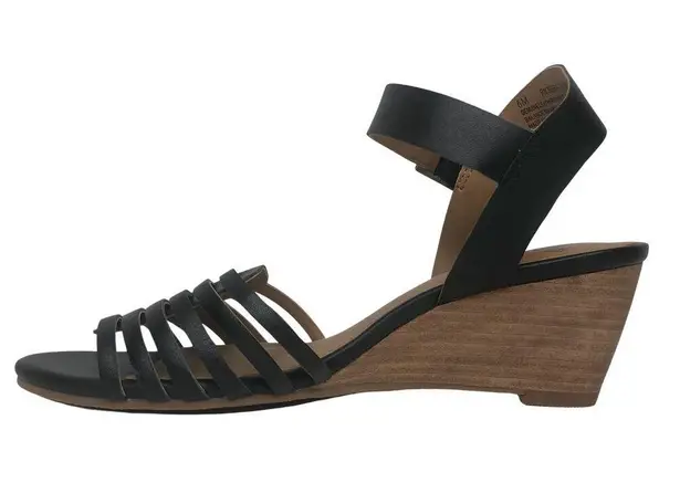 Susina Black Terra Wedge Sandal
