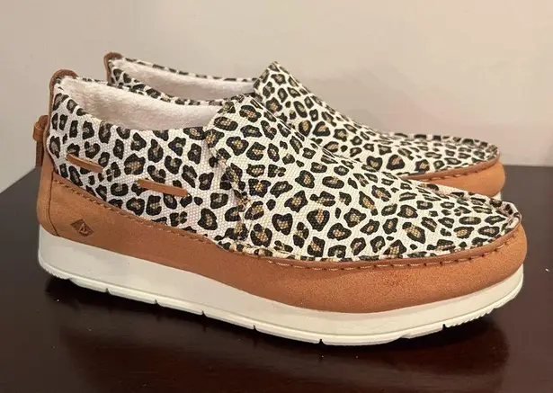 Sperry  Women's Moc-Sider Leopard Slip