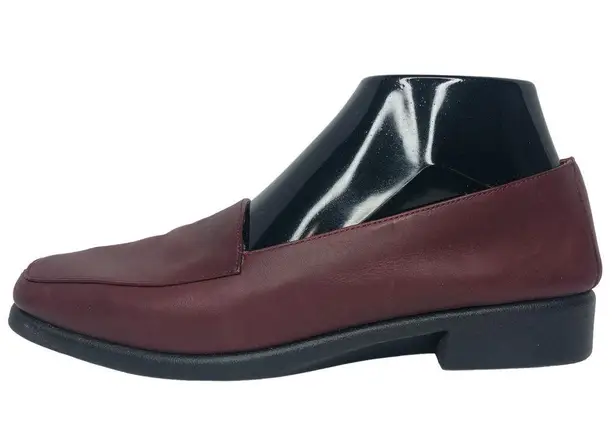 Aerosoles Red Wine Square Deal Soft Leather Loafers - Size 7.5 - Women