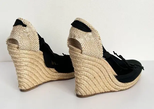 Christian Louboutin  Espadrille Wedge Heels Black Size 38/7.5