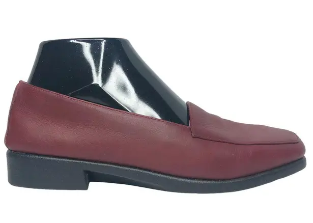 Aerosoles Red Wine Square Deal Soft Leather Loafers - Size 7.5 - Women