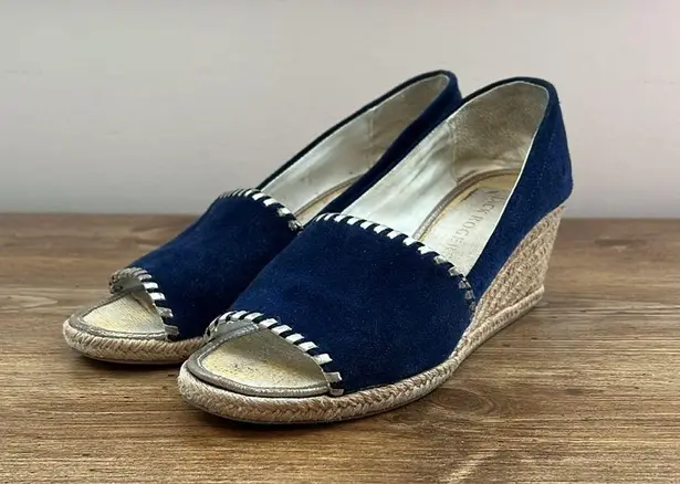 Jack Rogers  Navy Suede Palmer Wedge