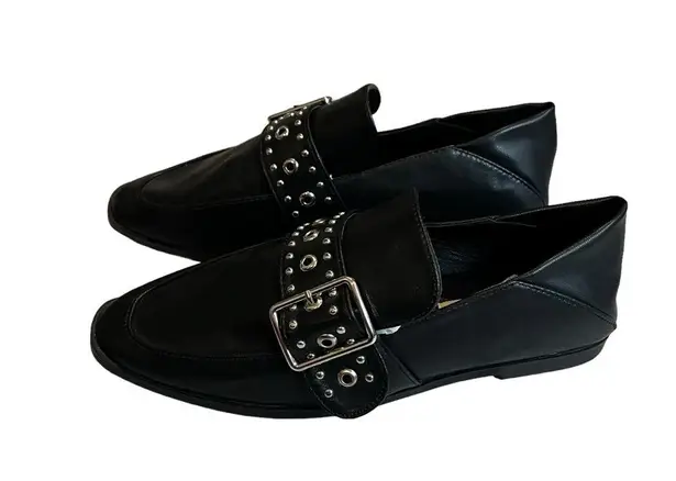 Vintage Havana  Maureen Studded Buckle Loafers Shoes Black, Sz 7.5