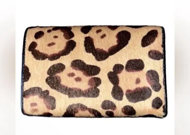 Fendi Authentic  Leopard Print Calf hair/ Leather Wallet