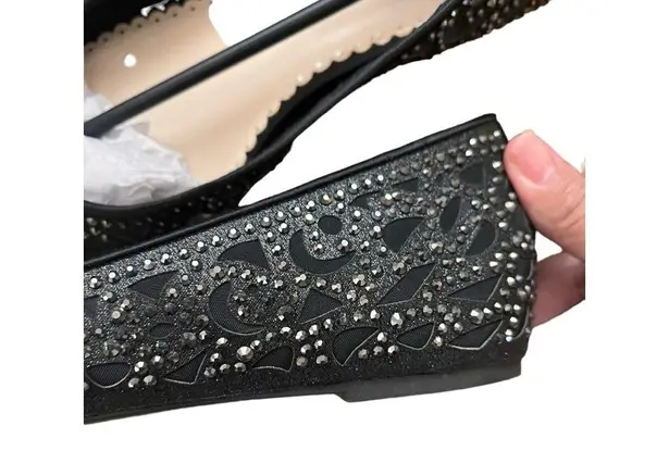 Charter Club  Romina pointed toe black beaded flats women's size 8M