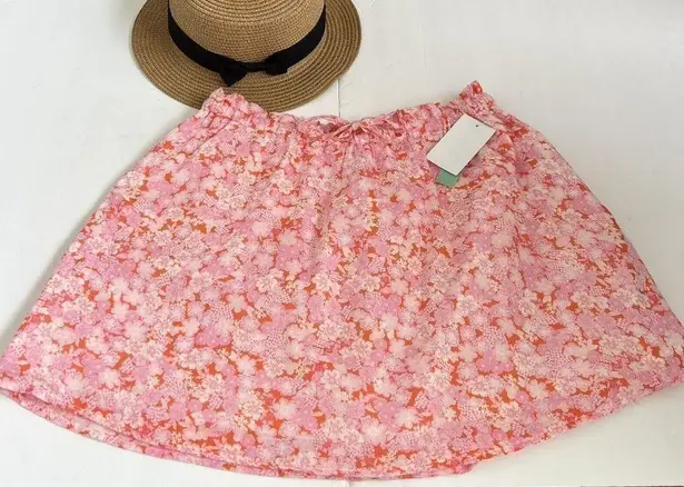 Abound  PaperBag floral mini Skirts size MEDIUM Coral Pink Bohemian Boho