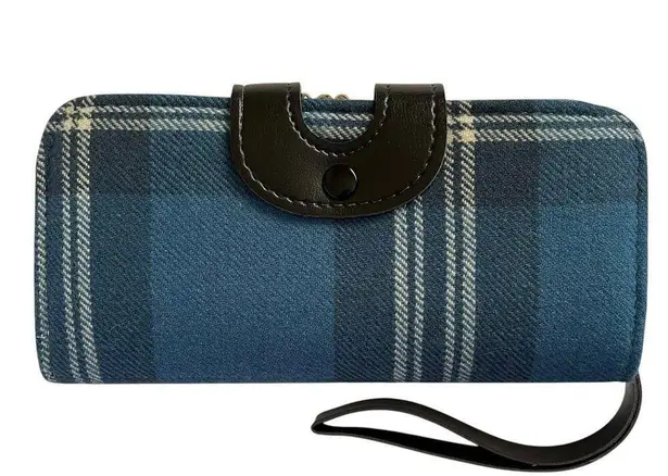 Brown’s Of Bermuda NWOT Vintage Brown's of Bermuda Set: Blue Wool Tartan Plaid Handbag & Wallet