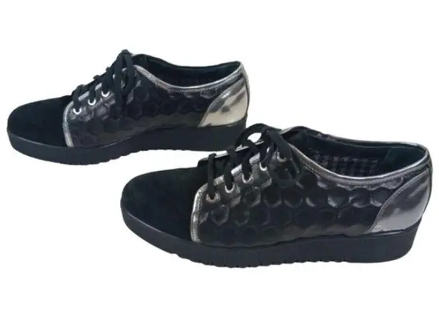 Aquatalia FS2211 EUC $365 Aida Platform Sneakers size 8.5