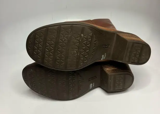 Teva Foxy Tall leather boots cognac leather size 6.5