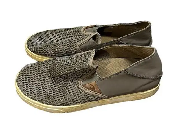 Olukai  Pehuea Women’s Slip-on Sneakers Brown Leather Size 7 EU 37