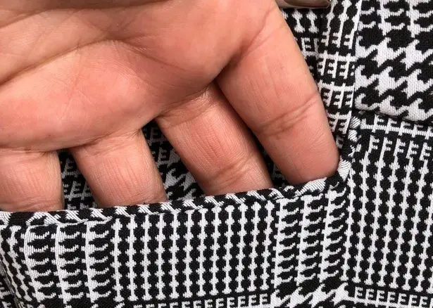 New York And Company Women’s Pants Black White Houndstooth 16P