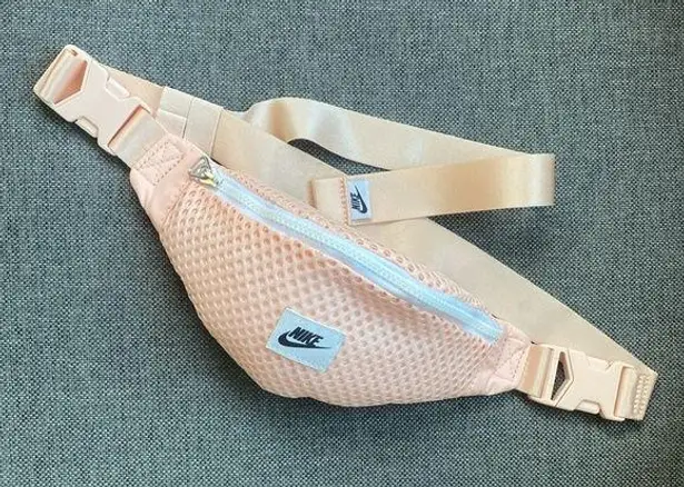 Nike Pink Mesh Belt Bag Waist Bag Fanny Pack Running Bag Swoosh Logo