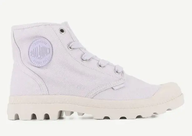 Palladium PAMPA HI high top lace up boots/sneakers , size 8.5 white on white