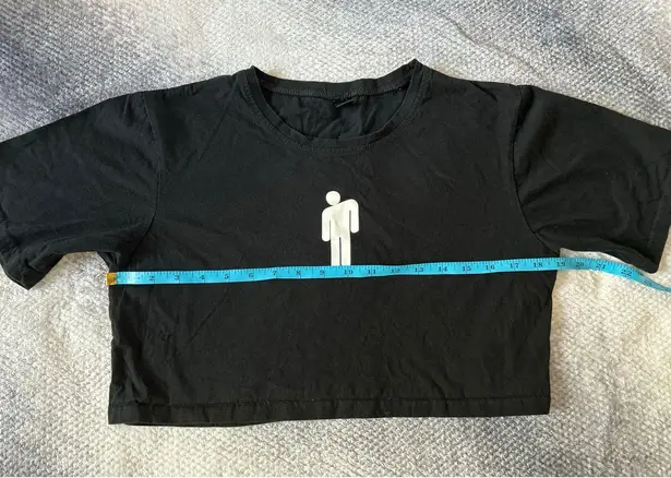 Billie Eilish Unbranded Black Concert Graphic Cropped T Shirt Size Medium Pop