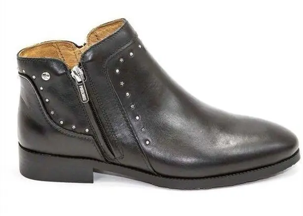 Pikolinos Royal Embellished Leather Ankle Zip Boots Winter Bootie Sz 7.5