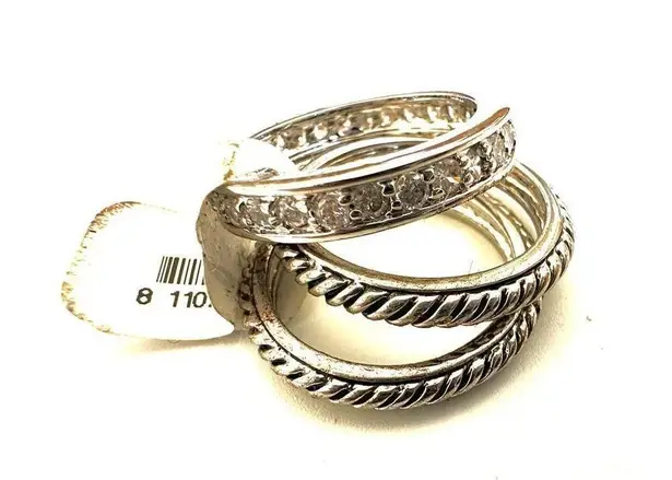 Silver tone rings