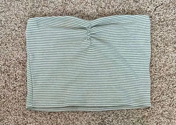 Full Tilt Green and White Striped Tube Top