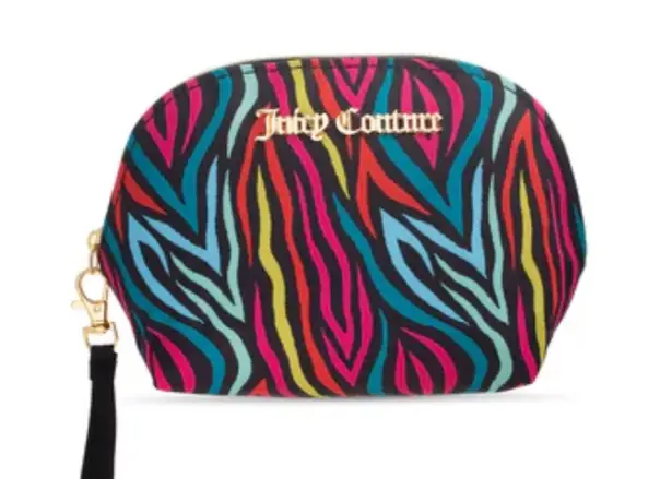 Juicy Couture  Multicolor Zebra Print makeup Wristlet thumbnail 1