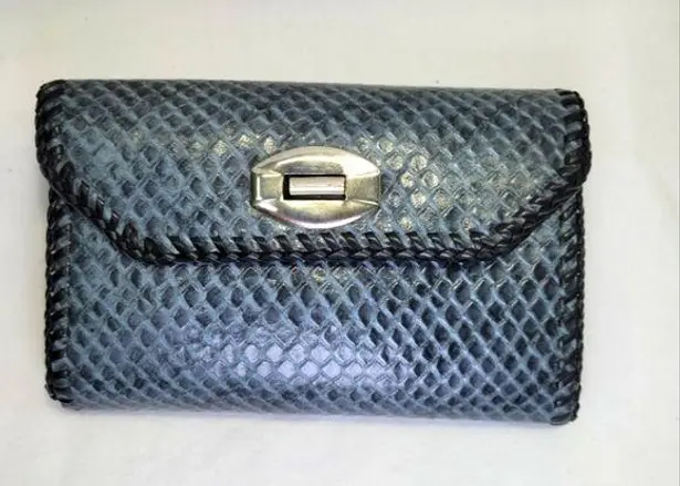 Snakeskin mini purse with wallet combo NWOT Blue
