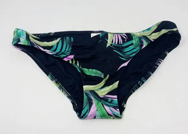 Seafolly Las Palmas Hipster Bikini Bottoms Size 12 Black Tropical NWT