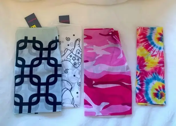 Set 3 Colorful Bandannas NWT White