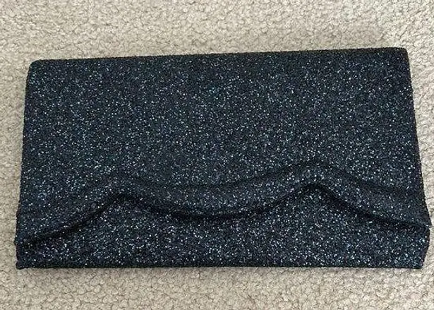 Lenox Bags Vintage Sparkling Black Glitter Evening Bag