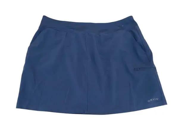 Orvis Womens Pull On Lightweight Moisture Wicking Skort Skirt Blue Size XL