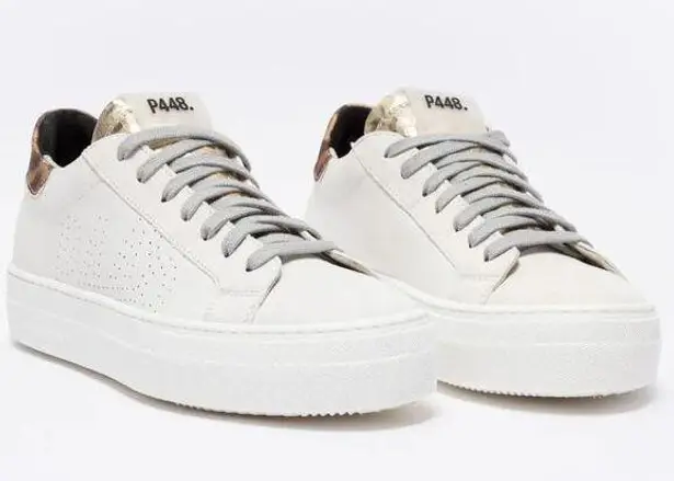 P448 gold and white classic platform Thea Wilder Sneaker size 41 / US 10.5 W