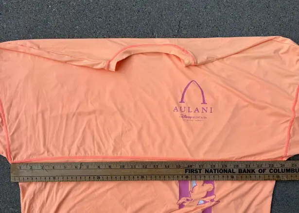 Disney  Aulani Resort Spirit Jersey Orange Long Sleeve Swim Shirt UPF 50 LARGE