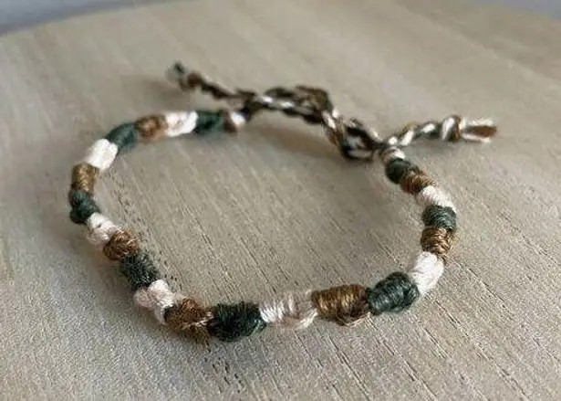 Handmade Pauline Bracelet, anklet, trendy, comfortable, tie, embroidery thread, woven, gi